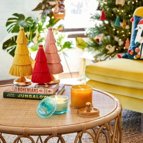 Opalhouse x Jungalow | New! 12" Blush Pink Tassel Fringe Christmas Tree Decor - Picture 6 of 8